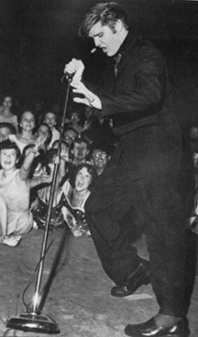 Elvis Presley picture on stage early days