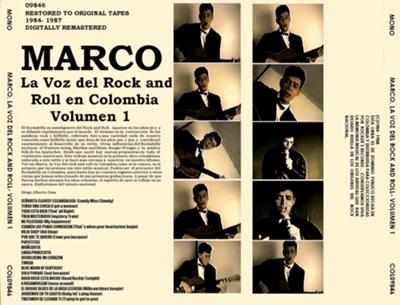 BACK CD MARCO THE FIRST ROCKABILLY SINGER IN COLOMBIA 